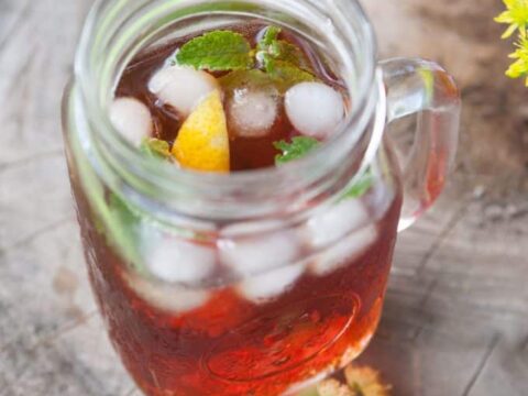 Image for Refreshing Mint and Lemon Infused Linden Tea on Ice