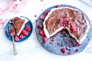 No-Bake Chocolate Raspberry Pie (Easy Layered Dessert)
