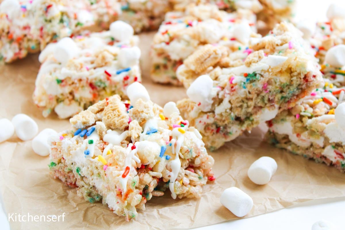 Sprinkle Math Matter Rice Sprinkle Rice Krispie Treats with Sprinkles and Golden Oreos