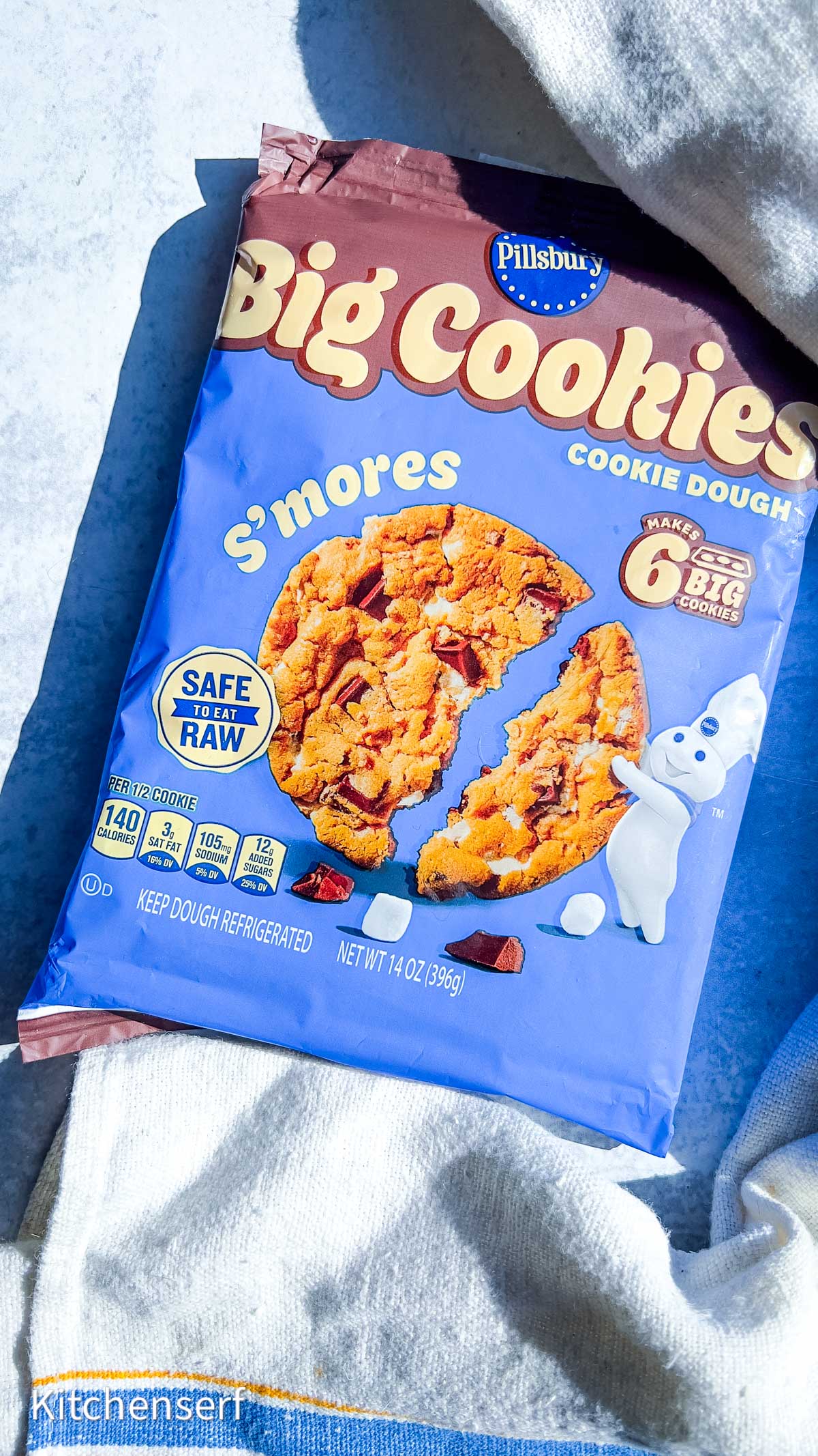 Pillsbury Big Cookies S’mores Cookie package.